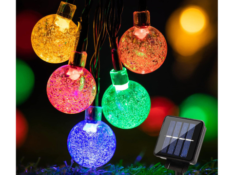Ghirlandă luminoasă solară pentru grădină, 40 LED-uri, multicoloră [5]