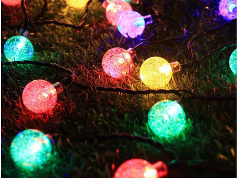 Ghirlandă luminoasă solară pentru grădină, 40 LED-uri, multicoloră [8]