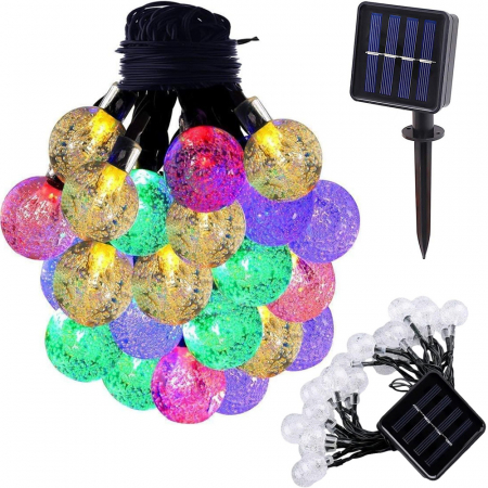 Casa si Bricolaj - GHIRLANDA CU LUMINI 20 LED SOLAR MULTICOLOR AUTOMAT