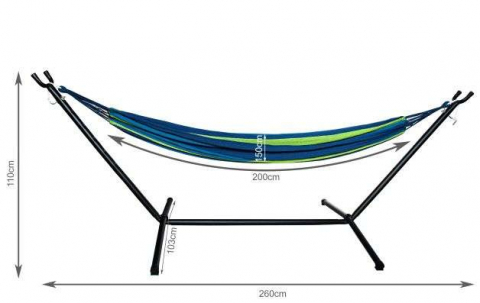 Hamac de grădină 200x150cm cu cadru [2]