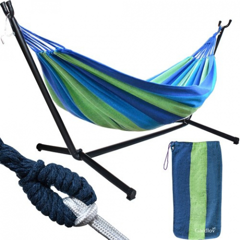 Accesorii gradina - Hamac de grădină 200x150cm cu cadru