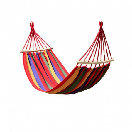Hamace si leagane - Hamac multicolor - cu bara de lemn, 200X80