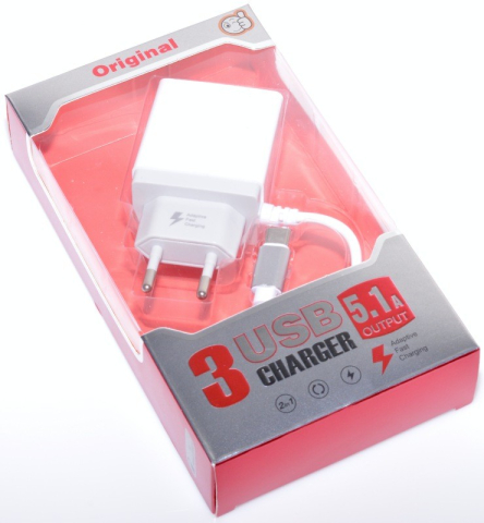 Incarcator Retea FAST – 5,1A / Tip C + 3 x Usb [1]