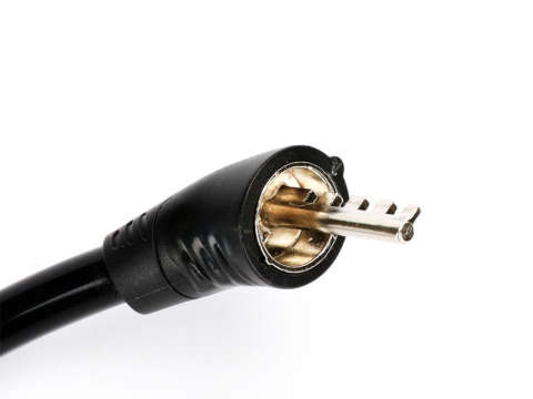 Lacăt de siguranță pentru bicicletă, cifru cu patru cifre, cablu [7]