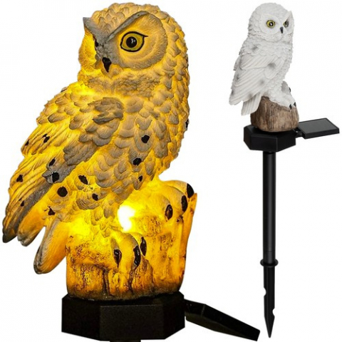 Accesorii gradina - Lampă solară de grădină - bufniță