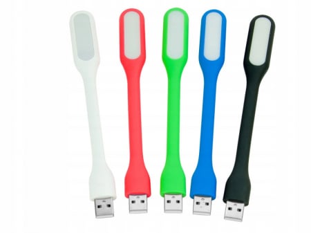 Accesorii echipamente protectia muncii - Lampa USB 6 Led-uri, silicon flexibil, negru, verde, alb, albastru si rosu
