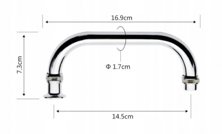 Mâner ușă Mâner pentru cabină de duș, 14,5 cm [2]