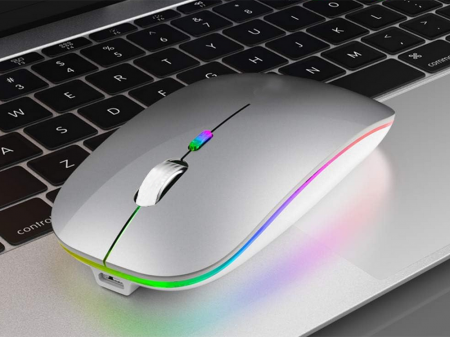 Mouse optic Slim de 2,4 GHz cu control bluetooth pentru laptopuri PC ALB sau Negru [2]