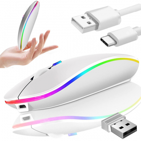 Mousepad - Mouse optic Slim de 2,4 GHz cu control bluetooth pentru laptopuri PC ALB sau Negru