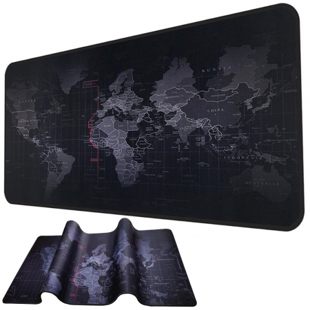 Mousepad - Mousepad cauciucat pentru gaming, Harta Lumii, 80x30cm