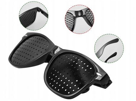 Ochelari pinhole cu lentile cu gaurele, Amelioreaza oboseala, Pentru Protectie, Unisex, Plastic [8]