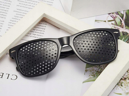 Ochelari pinhole cu lentile cu gaurele, Amelioreaza oboseala, Pentru Protectie, Unisex, Plastic [9]