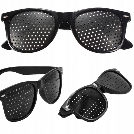 Ochelari pinhole cu lentile cu gaurele, Amelioreaza oboseala, Pentru Protectie, Unisex, Plastic [6]