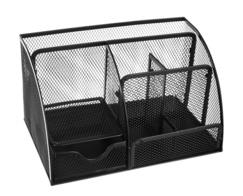 Organizer de birou - 6 compartimente - negru [4]