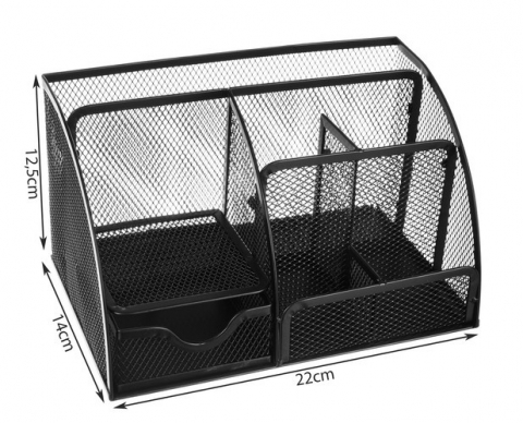 Organizer de birou - 6 compartimente - negru [3]