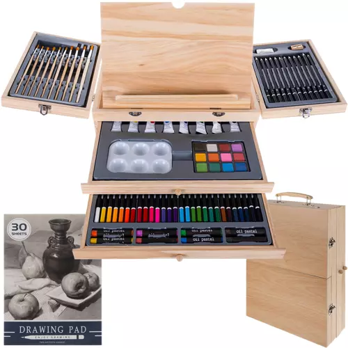 Arte Plastice - Set de pictură într-o valiză 83 buc. Maaleo 19179