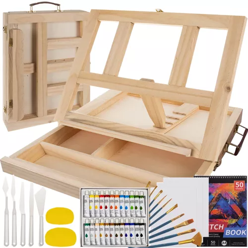Arte Plastice - Set de pictură într-o valiză 46 bucăți. Maaleo 19177