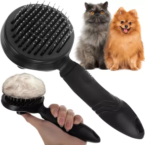 Pet Shop - Perie cu auto-curățare pentru blană