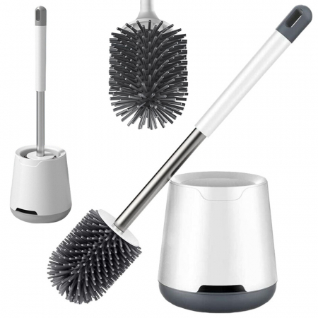 Vase de toaleta si accesorii - Perie de toaleta din silicon,  baie toaleta wc