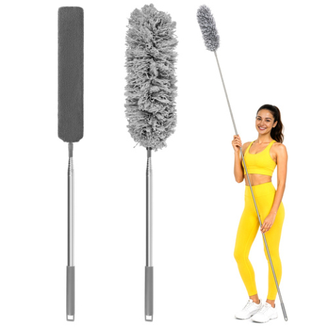 Perie pentru praf, Pamatuf, Perie lungă telescopică, Capete interschimbabile, 4 în 1, 250 cm [1]