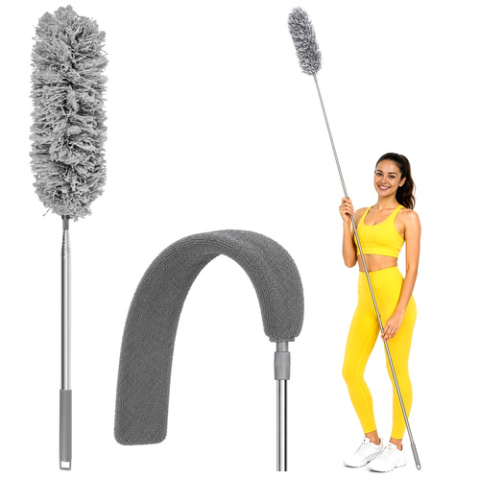 Pentru Casa - Perie pentru praf, Pamatuf, Perie lungă telescopică, Capete interschimbabile, 4 în 1, 250 cm
