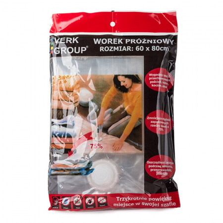 Sac vidat haine prin vacuum, marime 60x80 cm, Transparent [1]