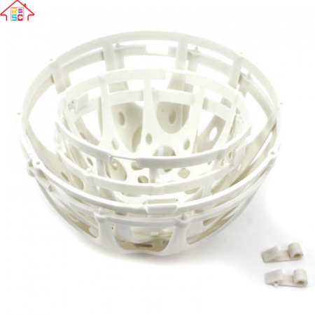 Set 2 bile de protectie, pentru spalarea sutienelor, albe, din plastic, universale [3]