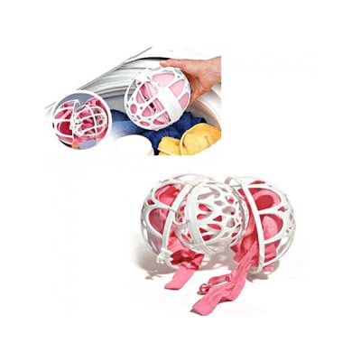 Set 2 bile de protectie, pentru spalarea sutienelor, albe, din plastic, universale [5]