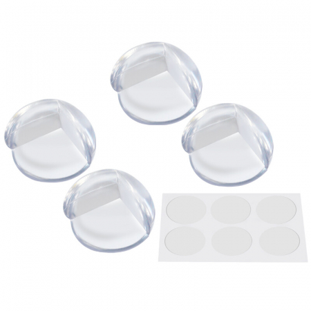 Sisteme de siguranta copii - Set 4 protectii colturi, 3.5cm, Silicon, Transparent