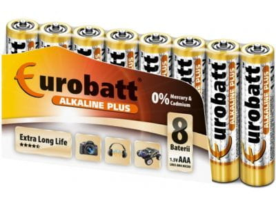 Baterii - Set 8 Baterii Alcaline Eurobatt, LR6/AA, LR3/AAA, 1.5V