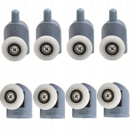 Role cabine dus - Set 8 role simple pentru cabina de dus, calitate premium, 20mm 23mm 25mm