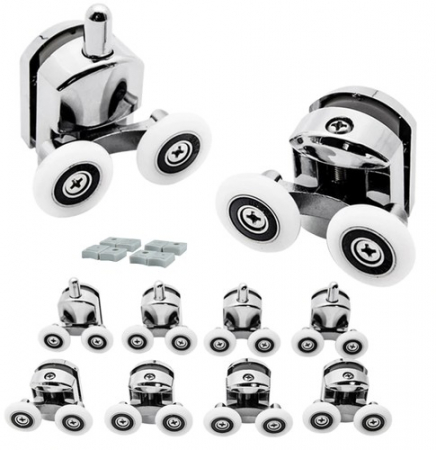 Set 8 role universale duble cromate pentru cabina de dus [4]