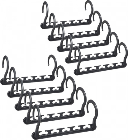 Organizare si Depozitare - Set 8x umerase magic organizatoare haine, economisire 50% spatiu, Wonder Hanger, gri