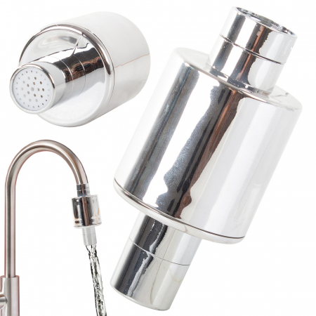 Baterii sanitare si accesorii - Set aerator/adaptor pentru baterie sanitara, JRM-YQ001, Metal, 9 piese, Argintiu