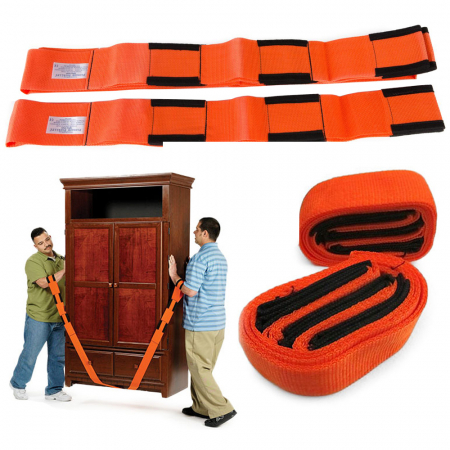 Echipamente pentru transportat si ridicat - Set curele pentru ridicat si transportat mobilier, cu lungime reglabila, rezistenta 1000kg, 2buc
