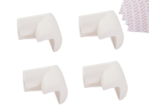 Set de 4 bucati protectii pentru colturi, masa, forma L, camera copilului, culori diferite [6]