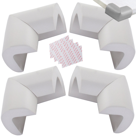 Set de 4 bucati protectii pentru colturi, masa, forma L, camera copilului, culori diferite [11]