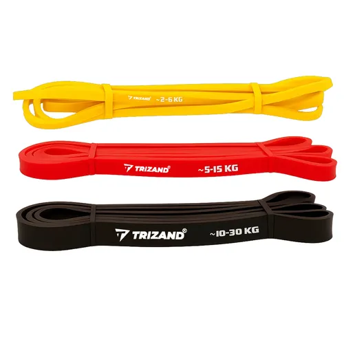 Set de benzi elastice pentru exerciții – 3 buc. Trizand, de la 2 kg la 30 kg [7]