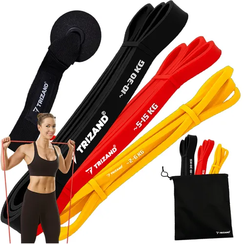 Set de benzi elastice pentru exerciții – 3 buc. Trizand, de la 2 kg la 30 kg [2]