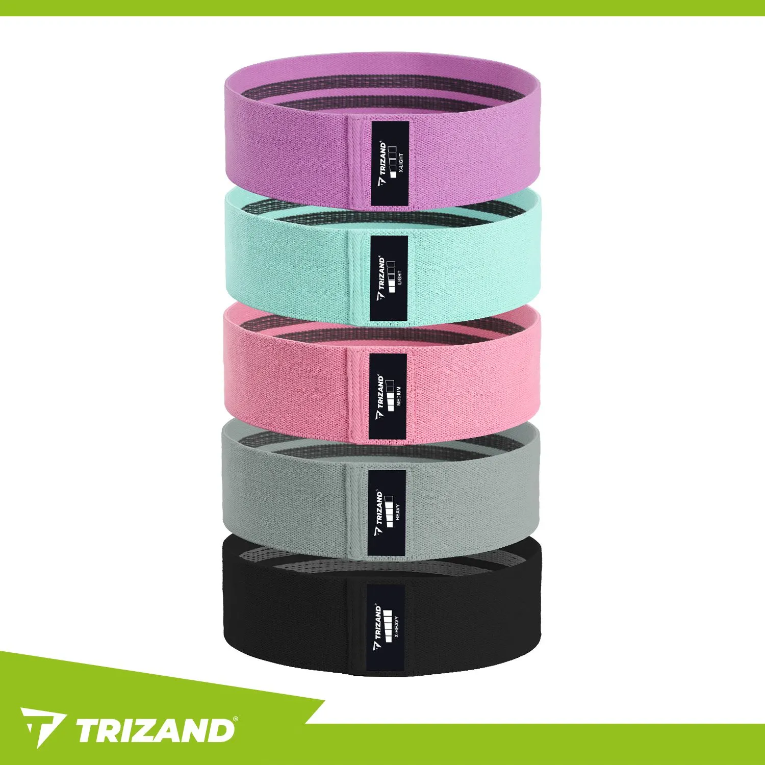 Set de benzi elastice pentru exerciții - 5 buc. Trizand [1]