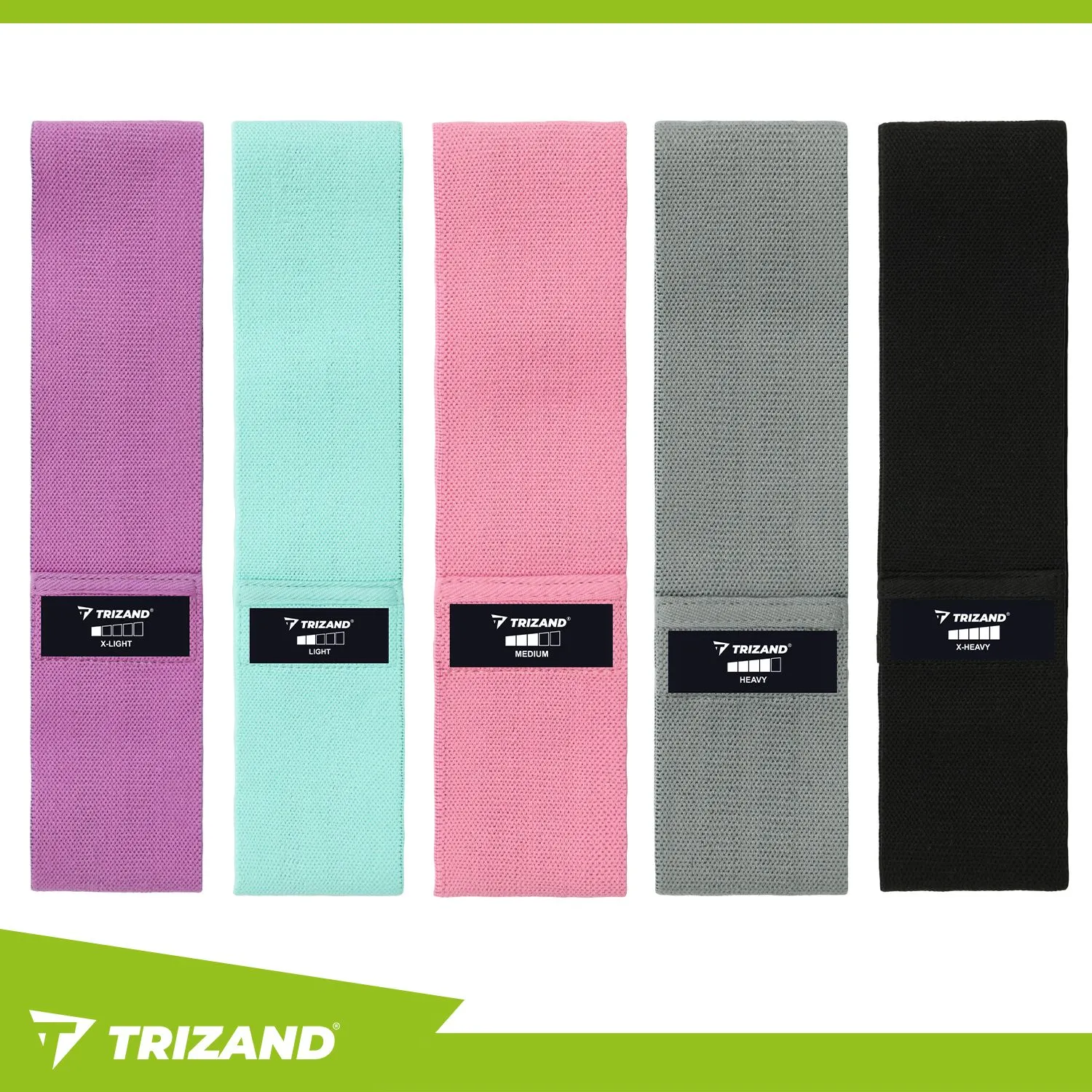 Set de benzi elastice pentru exerciții - 5 buc. Trizand [2]