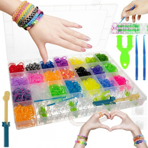 Jucarii - Set de brățări DIY cu benzi de cauciuc – Kit creativ XXL