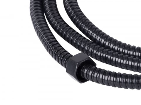 Set de duș cu mâner, de înaltă presiune, furtun 150 cm, 5 funcții, negru mat [6]