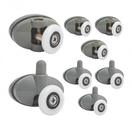 Role cabine dus - Set de role pentru cabine de duș ovale simple de 23 mm