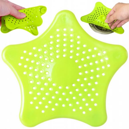 Sita din silicon pentru protectie anti infundare scurgere sifon chiuveta, cada, pardoseala, baie sau bucatarie, model steluta albastra [7]