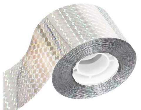 Accesorii gradina - Spaimă pentru păsări - bandă spariat pasari, argintie, diferite marimi