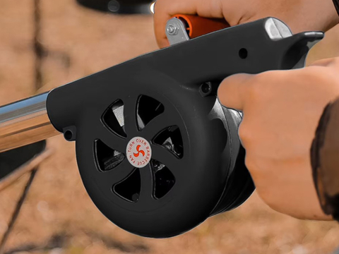 Suflanta Manuala Pentru Aprinderea Gratarului, A Focurilor De Tabara, Seminee, Maner Robust [4]