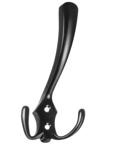 Suport haine, cuier, agatatori de perete, negru - set de 5 [4]