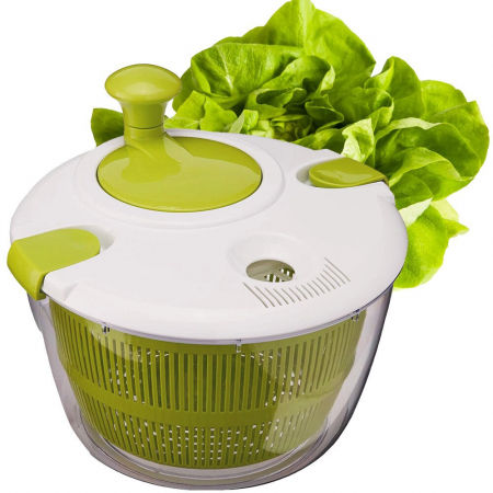 Strecuratori - Uscator salata prin centrifugare, plastic, verde,  transparent, 25 cm