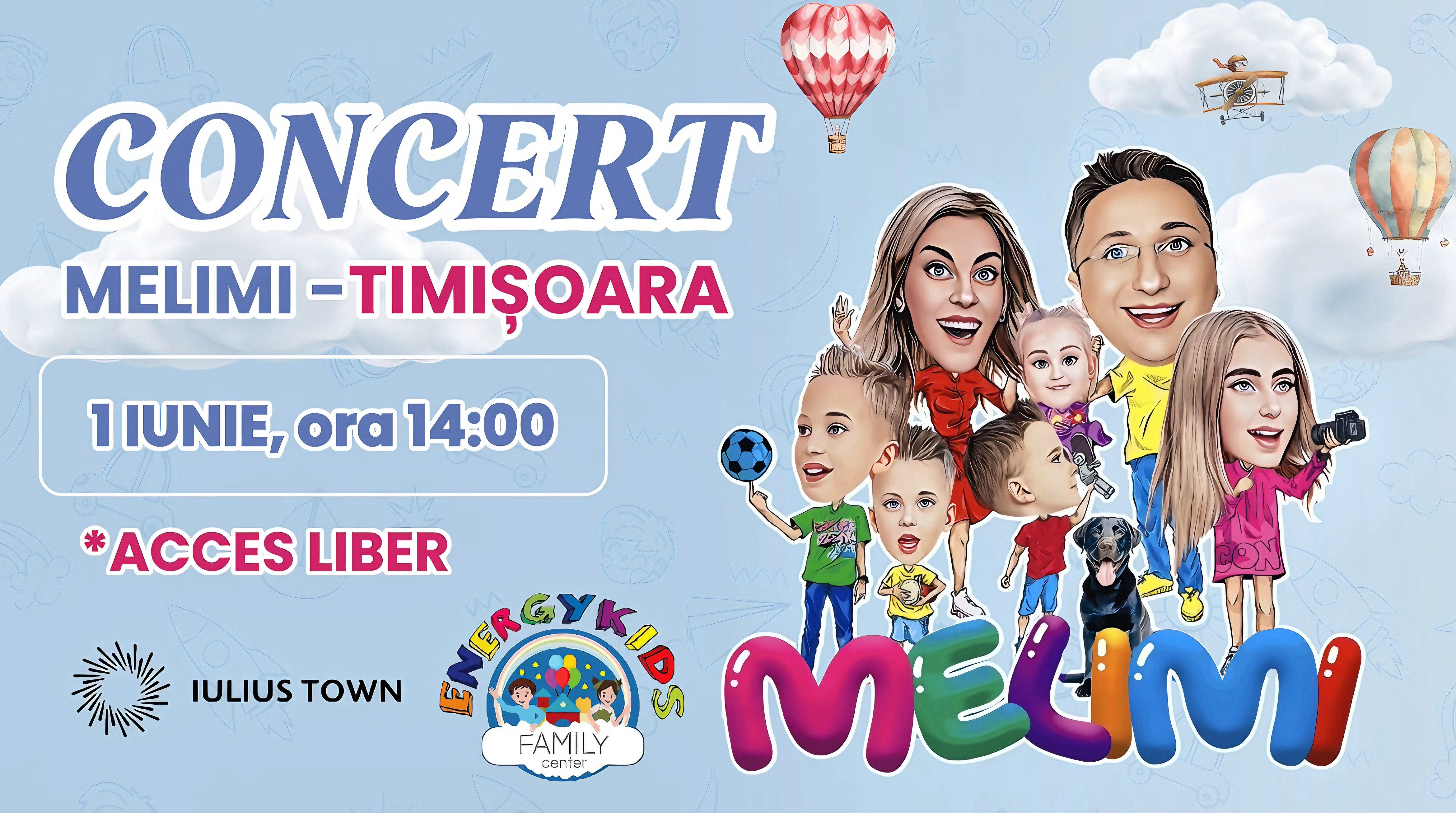 Timișoara: Concert Melimi la Energy Kids (1 iunie 2025)